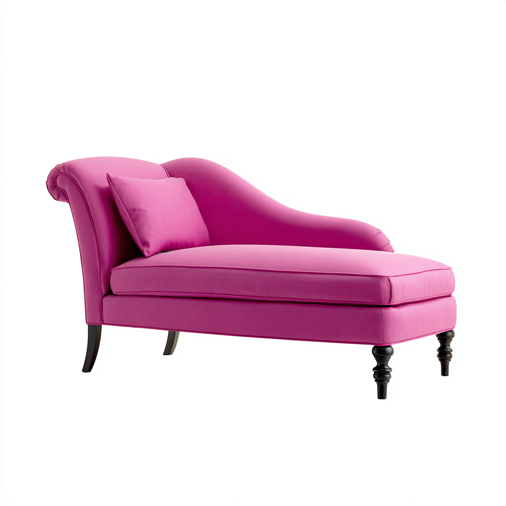 Chaise longue tessuto 165x75 cm - fucsia - design classico-Padovae