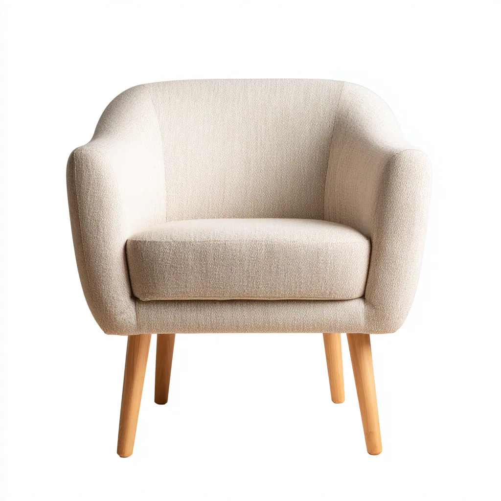 Poltrona imbottita in tessuto 71x69x79 cm beige - design moderno - per soggiorno-Padovae