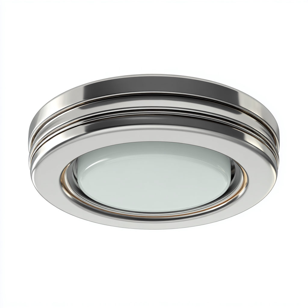 Lampada da soffitto metallo-vetro 28x28x6 cm argento-bianco - design moderno-Padovae