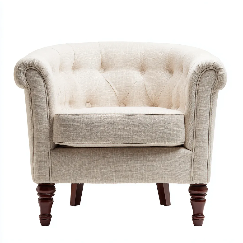 Poltrona imbottita in tessuto 72x70x78 cm beige - design classico - per soggiorno-Padovae