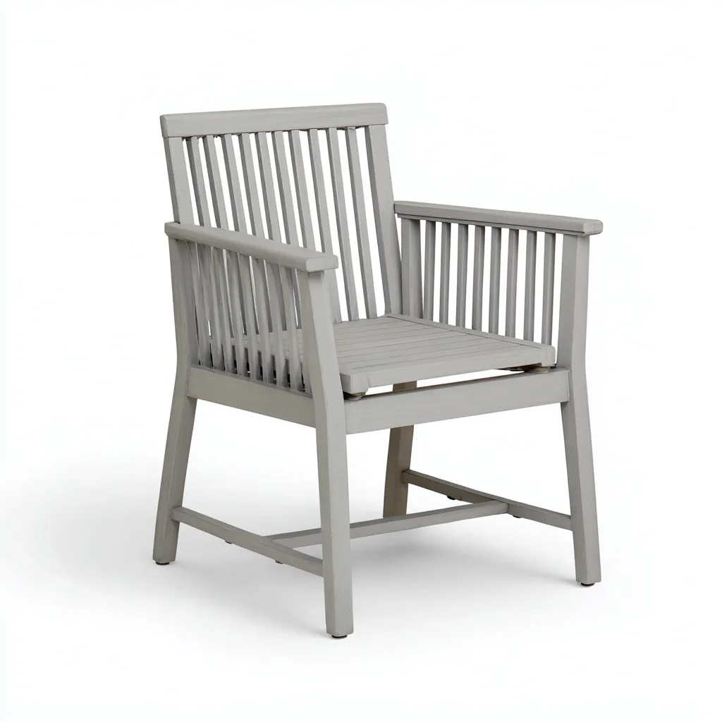 Sedia da giardino in legno 58x57x90 cm - grigio - design moderno per esterno-Padovae