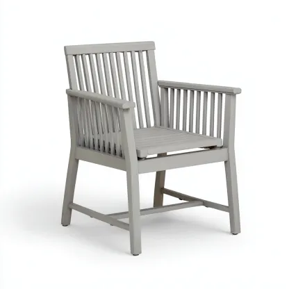 Sedia da giardino in legno 58x57x90 cm - grigio - design moderno per esterno-Padovae