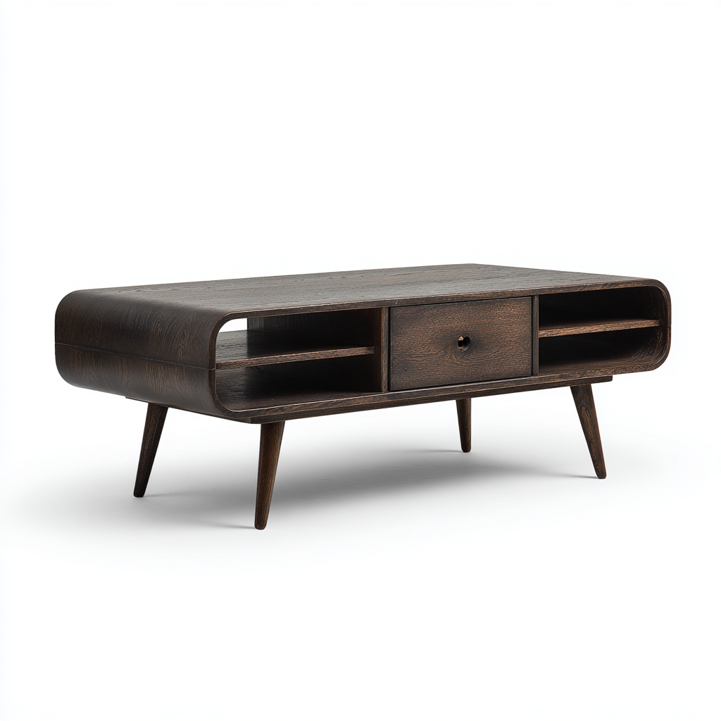 Mobile Tv-Legno-110X55X45 Cm-Marrone Scuro-Design Retrò-Padovae