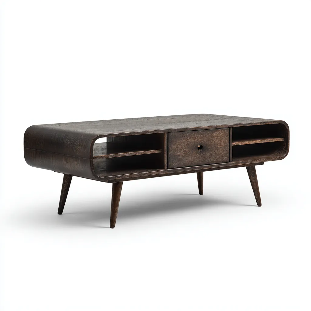 Mobile Tv-Legno-110X55X45 Cm-Marrone Scuro-Design Retrò-Padovae