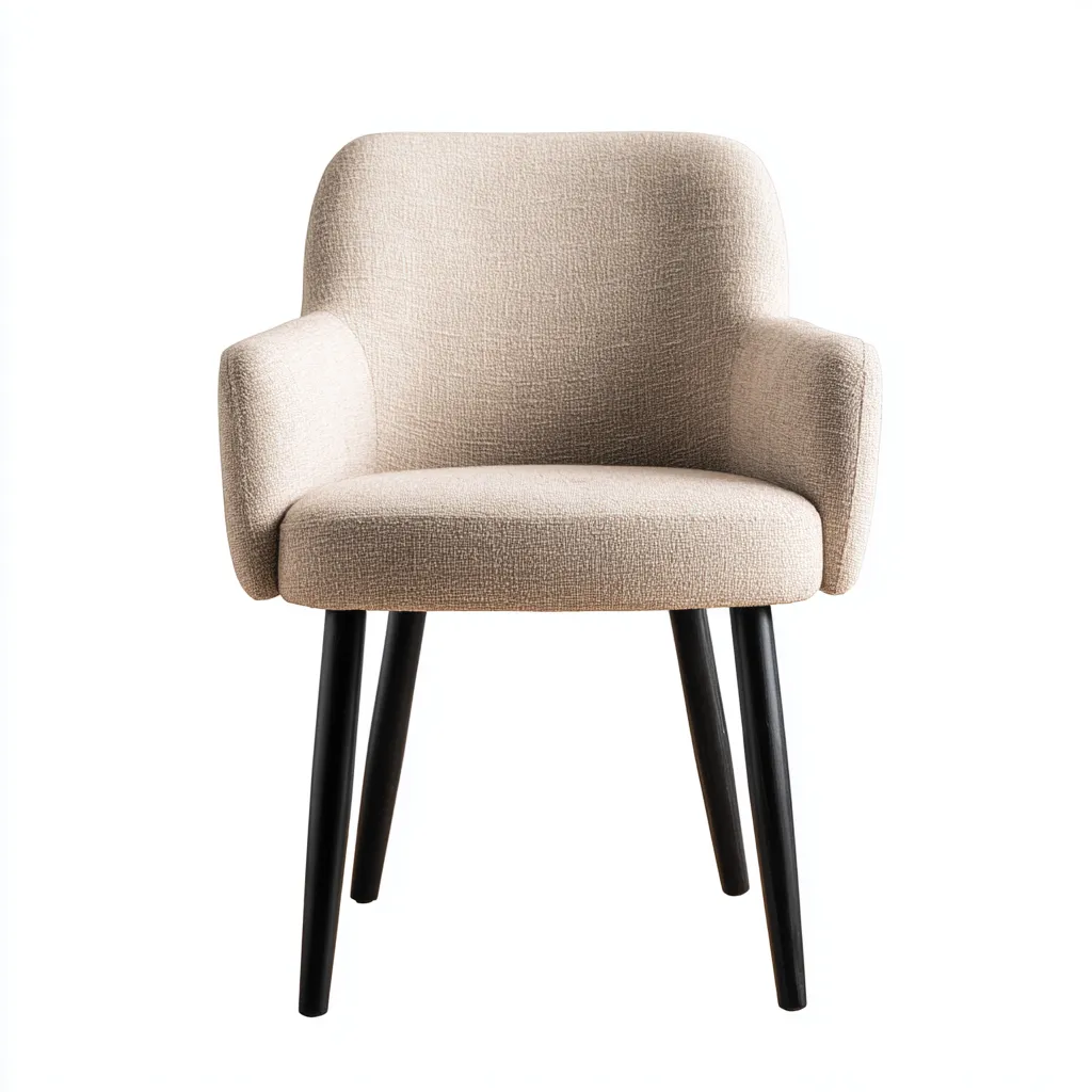 Poltrona imbottita in tessuto 62x55x82 cm beige - design moderno - per soggiorno-Padovae