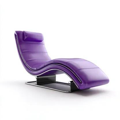 Chaise longue moderna similpelle 168x64 cm - viola - design ergonomico-Padovae
