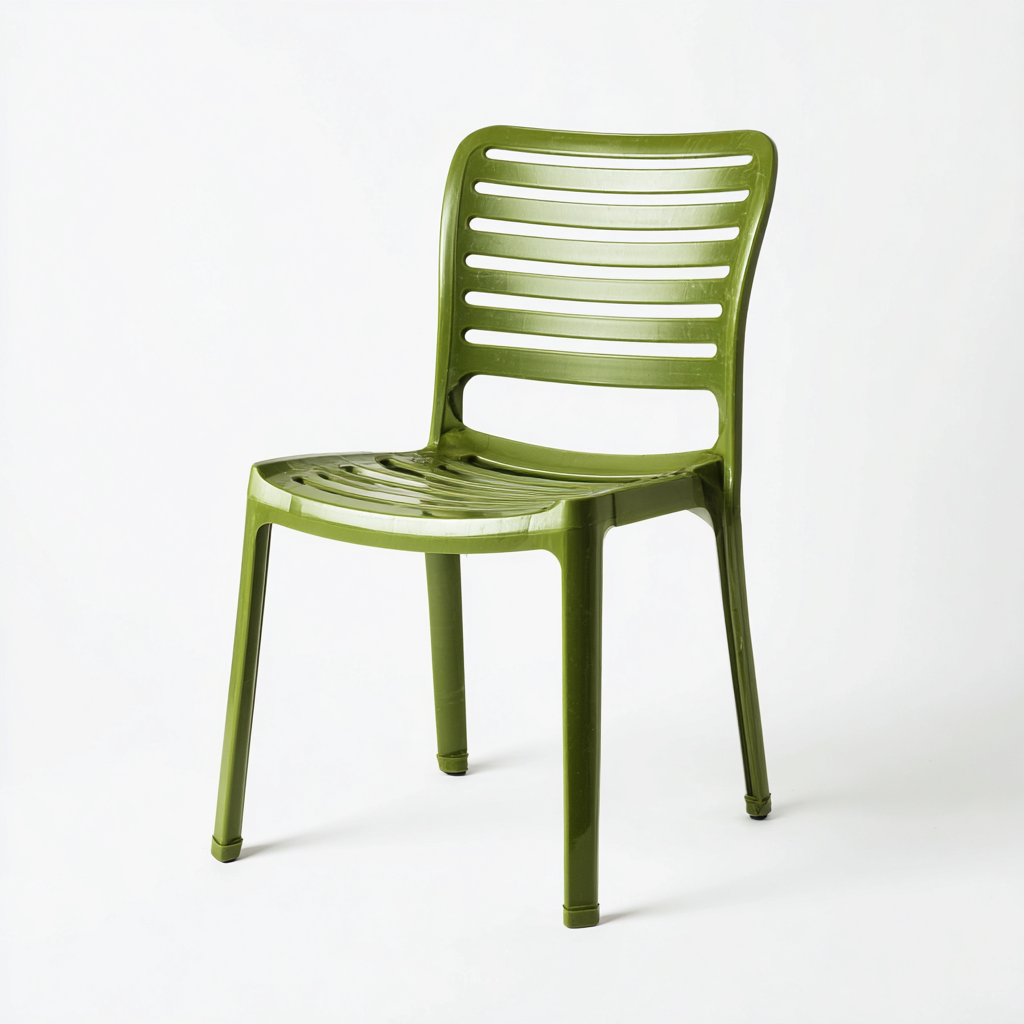 Sedia da giardino in plastica 48x50x82 cm - verde - design moderno-Padovae