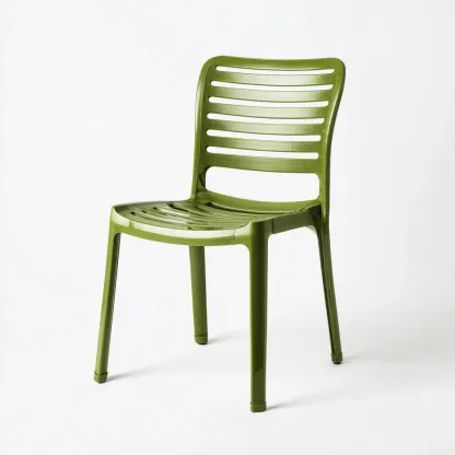 Sedia da giardino in plastica 48x50x82 cm - verde - design moderno-Padovae