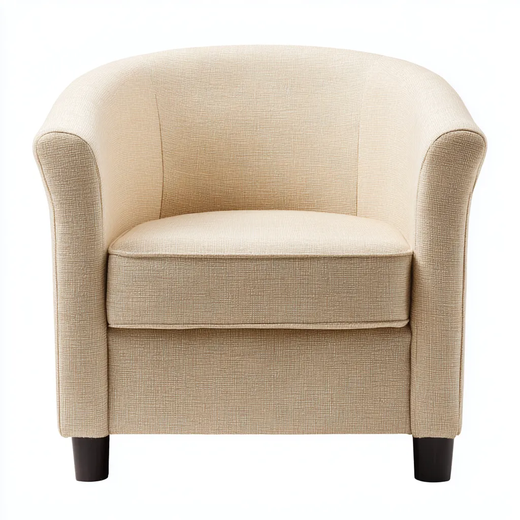 Poltrona imbottita in tessuto 69x67x77 cm beige - design moderno - per soggiorno-Padovae