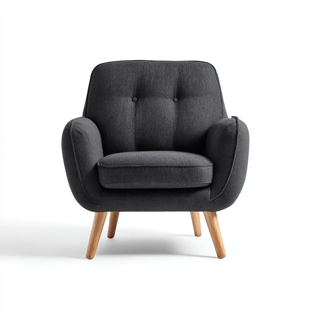 Poltrona - tessuto - 72x74x85 cm - grigio scuro - design moderno - adatta al soggiorno-Padovae
