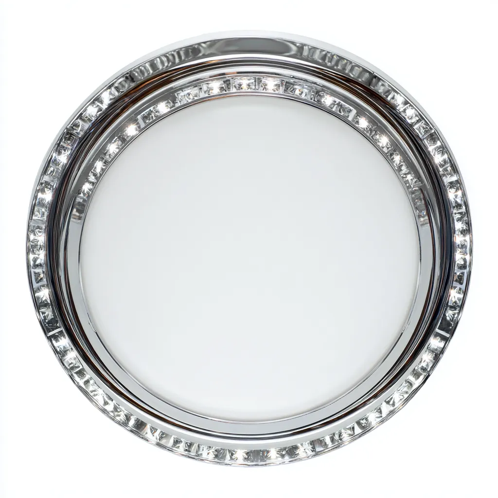 Lampada da soffitto metallo-vetro 30x30x8 cm argento-bianco - design moderno-Padovae