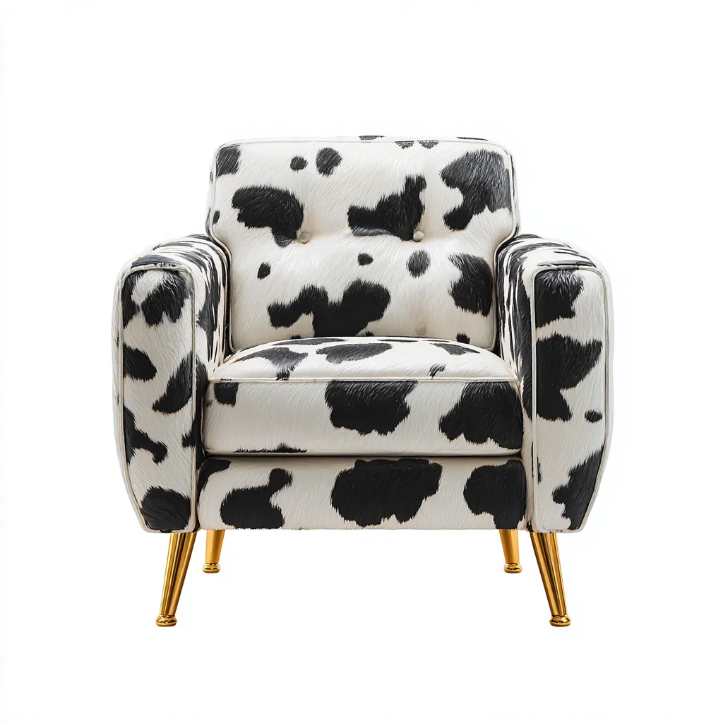 Poltrona imbottita in tessuto 80x76x85 cm bianco-nero - design moderno - per soggiorno-Padovae