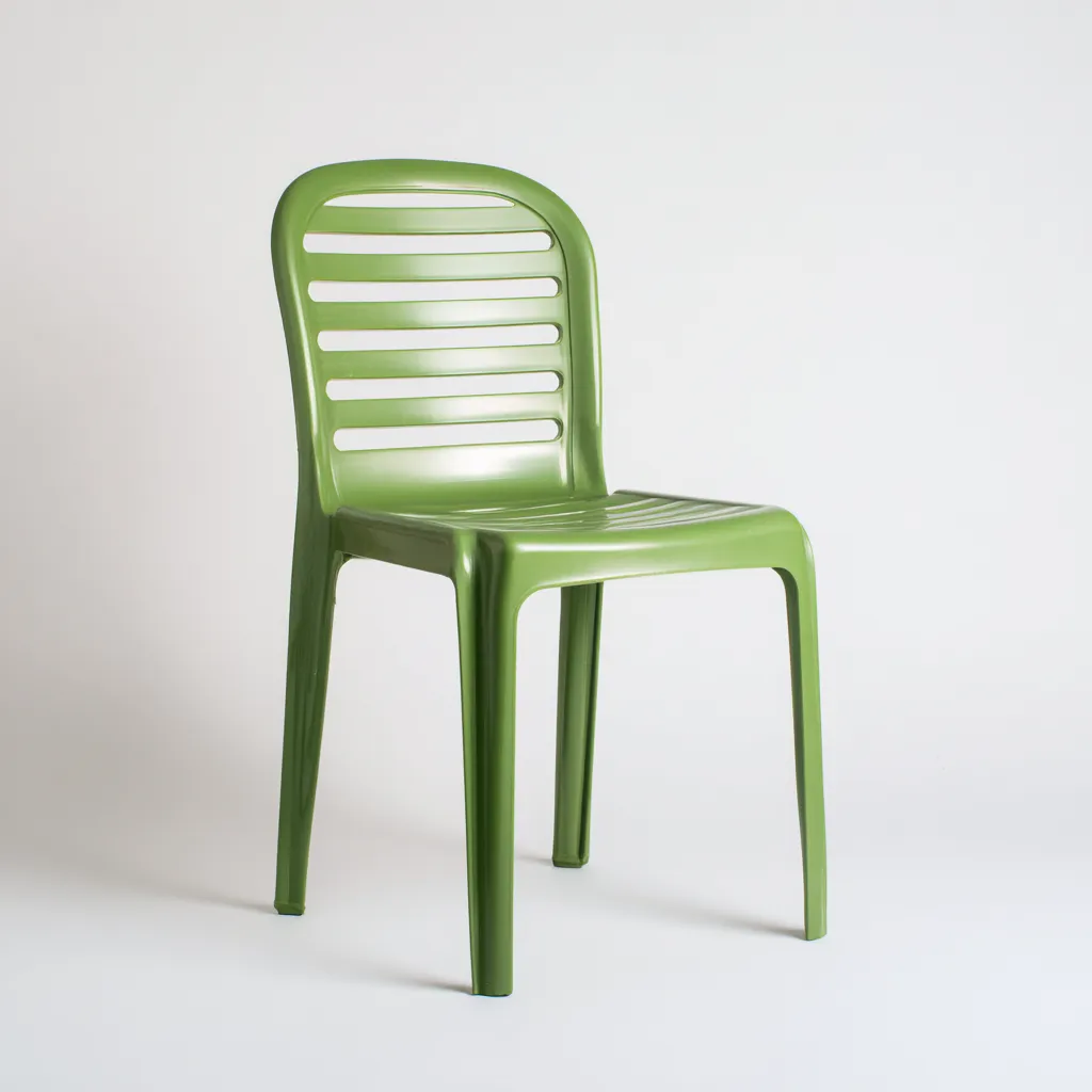 Sedia da giardino plastica 50x53x85 cm - verde - design leggero-Padovae