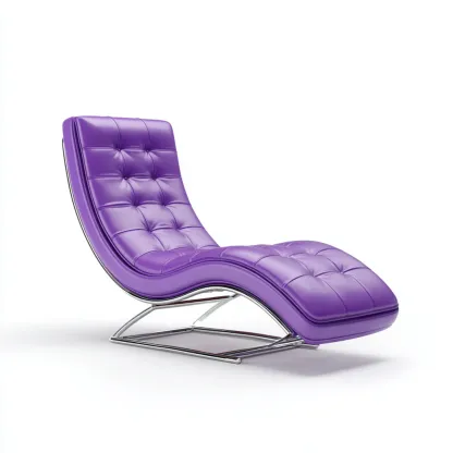 Chaise longue moderna similpelle 165x63 cm - viola - design contemporaneo-Padovae
