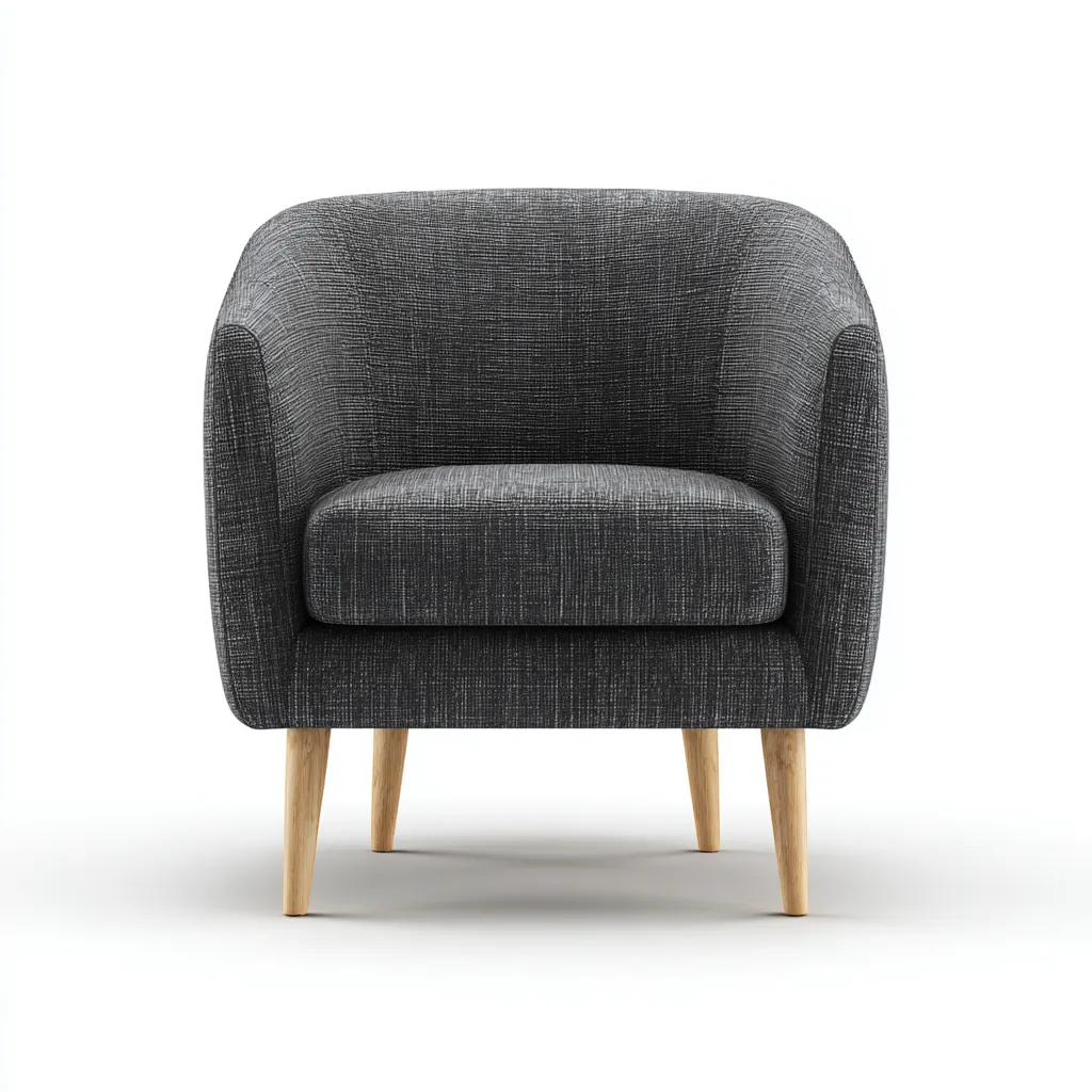 Poltrona - tessuto - 70x72x78 cm - grigio scuro - design moderno - adatta al soggiorno-Padovae