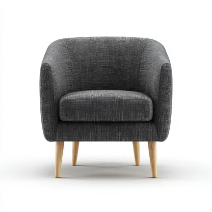 Poltrona - tessuto - 70x72x78 cm - grigio scuro - design moderno - adatta al soggiorno-Padovae