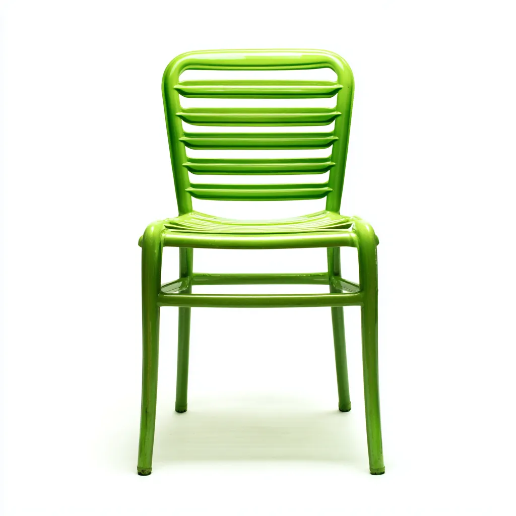 Sedia da giardino plastica 55x50x85 cm - verde - design a doghe-Padovae