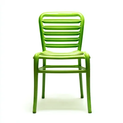 Sedia da giardino plastica 55x50x85 cm - verde - design a doghe-Padovae