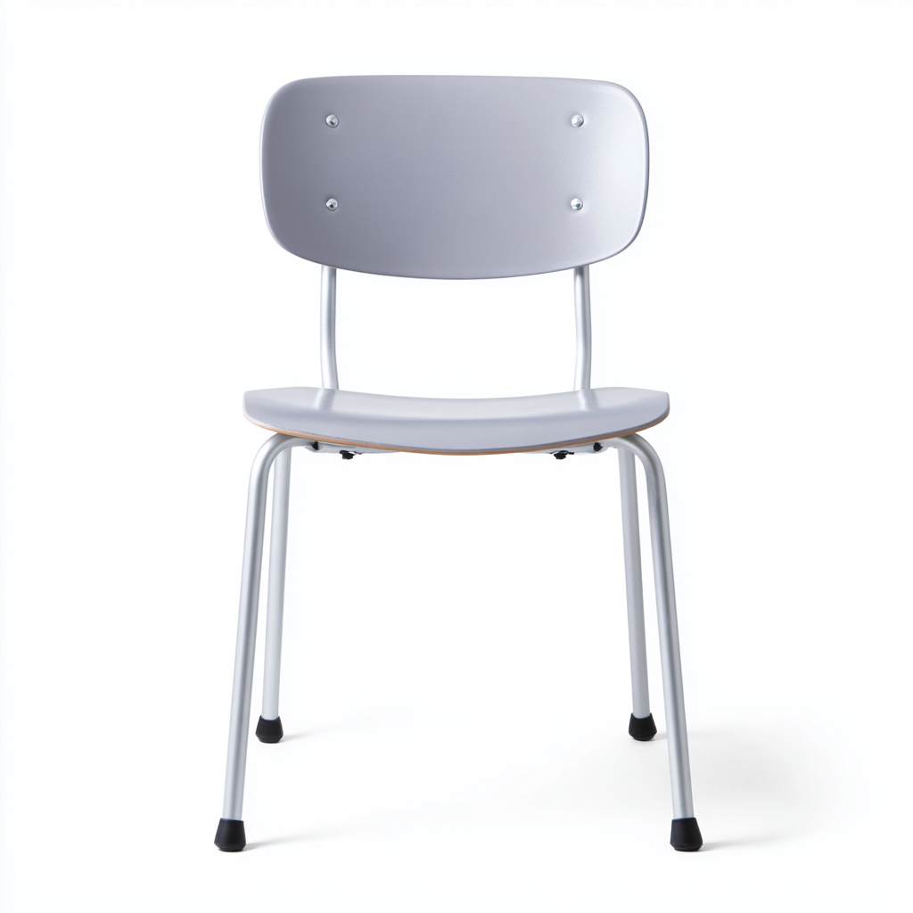 Sedia da giardino in metallo 50x48x82 cm - grigio-argento - design minimale per esterno-Padovae