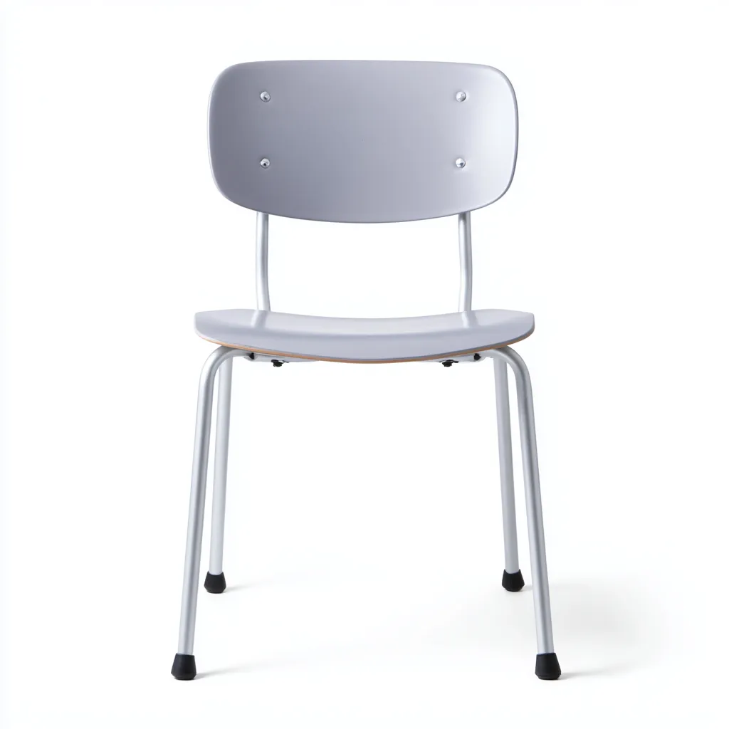 Sedia da giardino in metallo 50x48x82 cm - grigio-argento - design minimale per esterno-Padovae