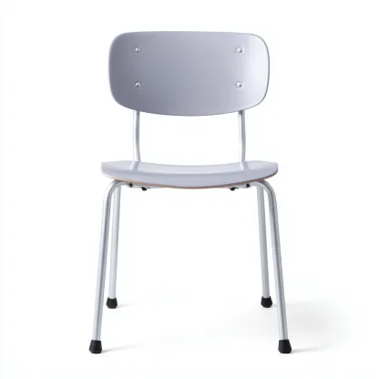 Sedia da giardino in metallo 50x48x82 cm - grigio-argento - design minimale per esterno-Padovae