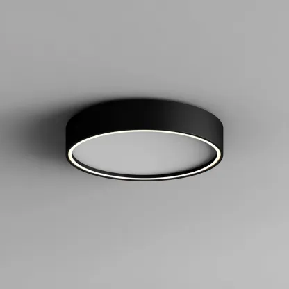 Lampada da soffitto metallo 32x32x6 cm - nero-bianco - design moderno-Padovae