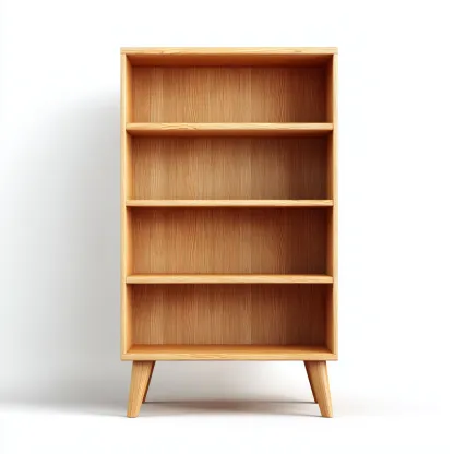 Libreria - legno - 80x30x140 cm - colore naturale - design nordico-Padovae