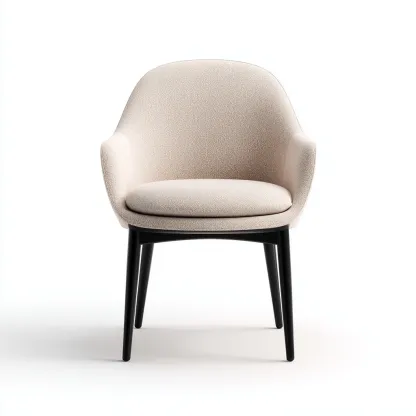 Poltrona imbottita in tessuto 63x57x83 cm beige - design contemporaneo - per soggiorno-Padovae