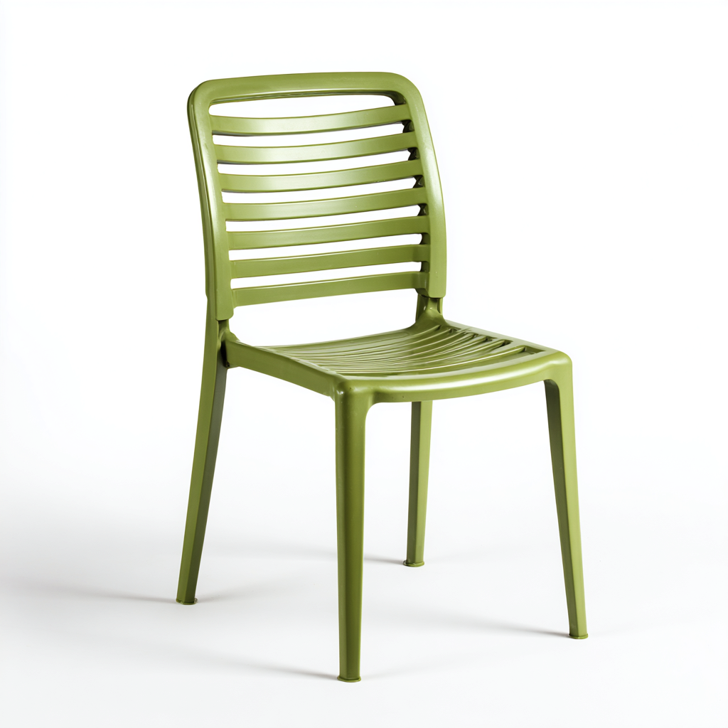 Sedia da giardino in plastica 49x50x83 cm - verde - design moderno per esterno-Padovae