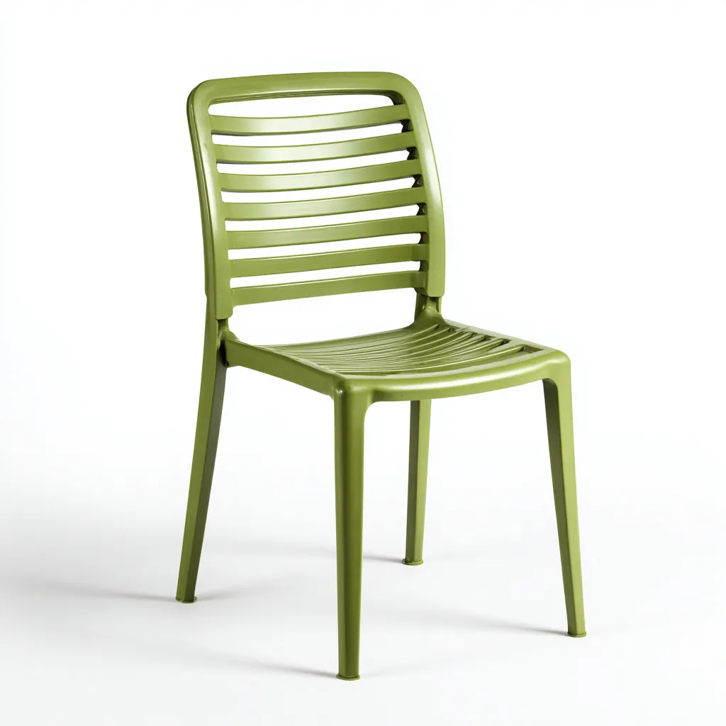 Sedia da giardino in plastica 49x50x83 cm - verde - design moderno per esterno-Padovae