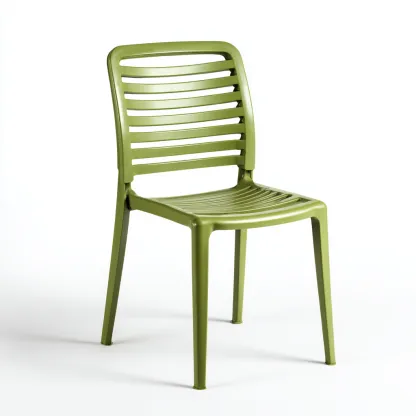 Sedia da giardino in plastica 49x50x83 cm - verde - design moderno per esterno-Padovae