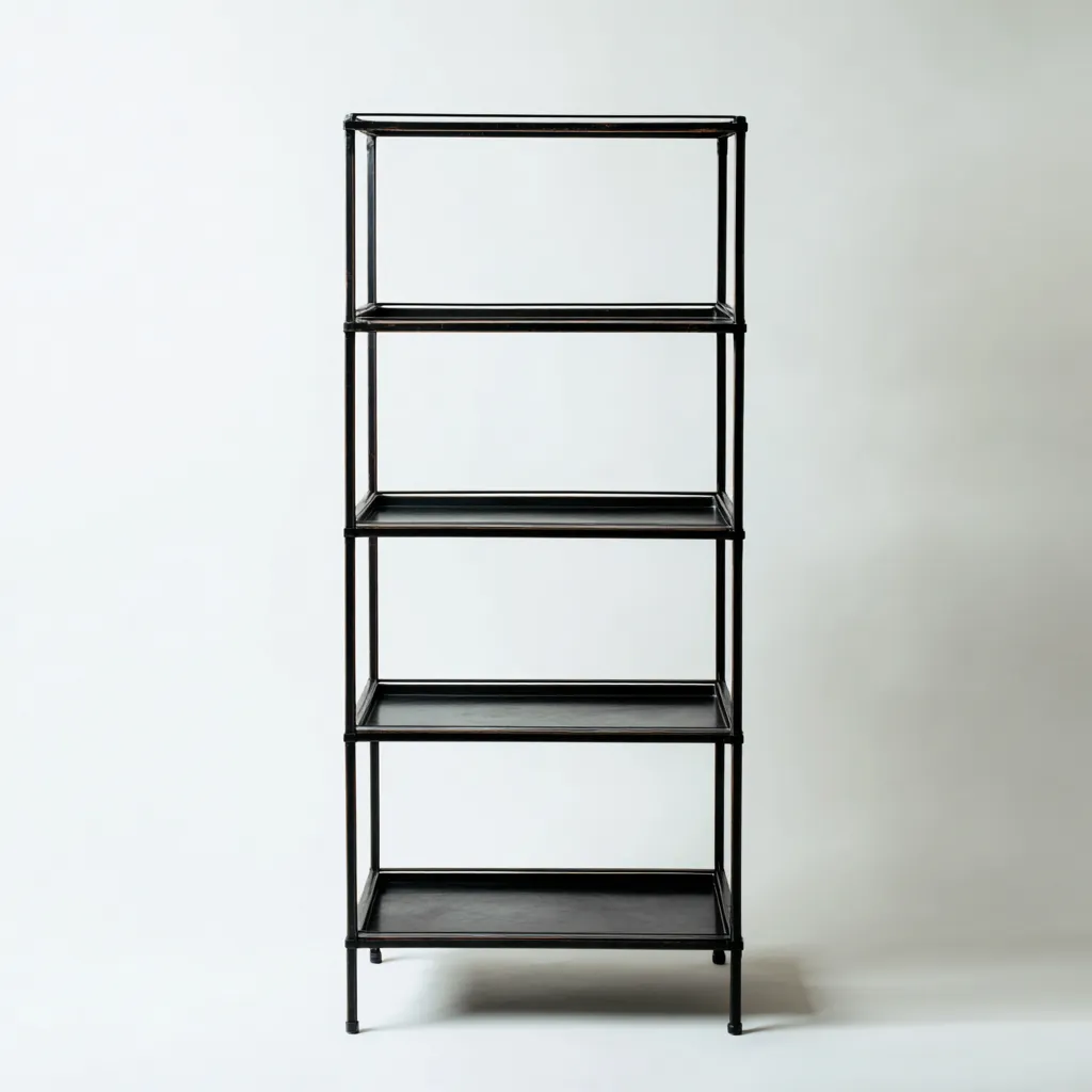 Libreria - metallo 60x35x160 cm nero design industriale-Padovae