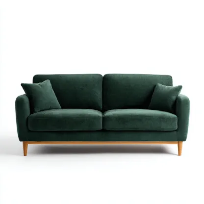 Divano lineare in tessuto 190x88x82 cm - verde scuro - stile moderno - adatto al soggiorno-Padovae