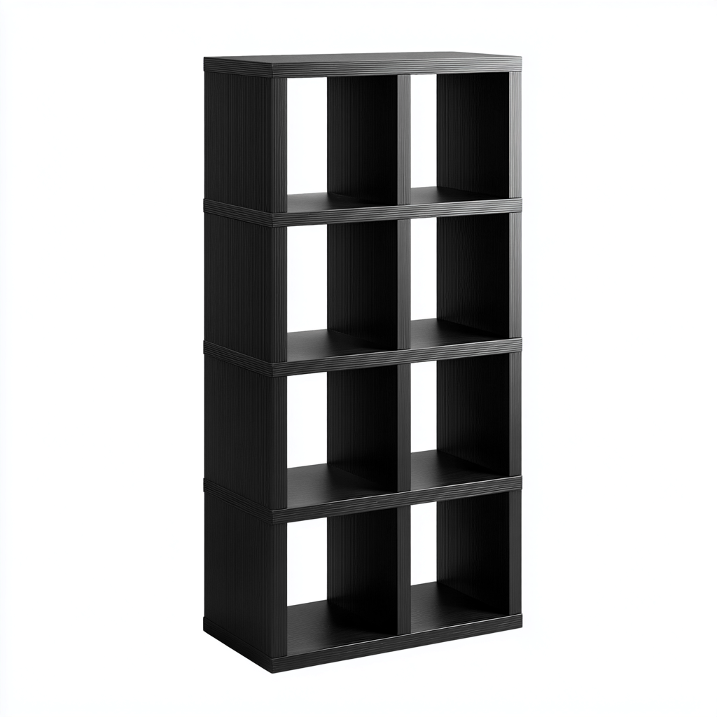 Libreria - legno 60x30x135 cm nero design moderno-Padovae