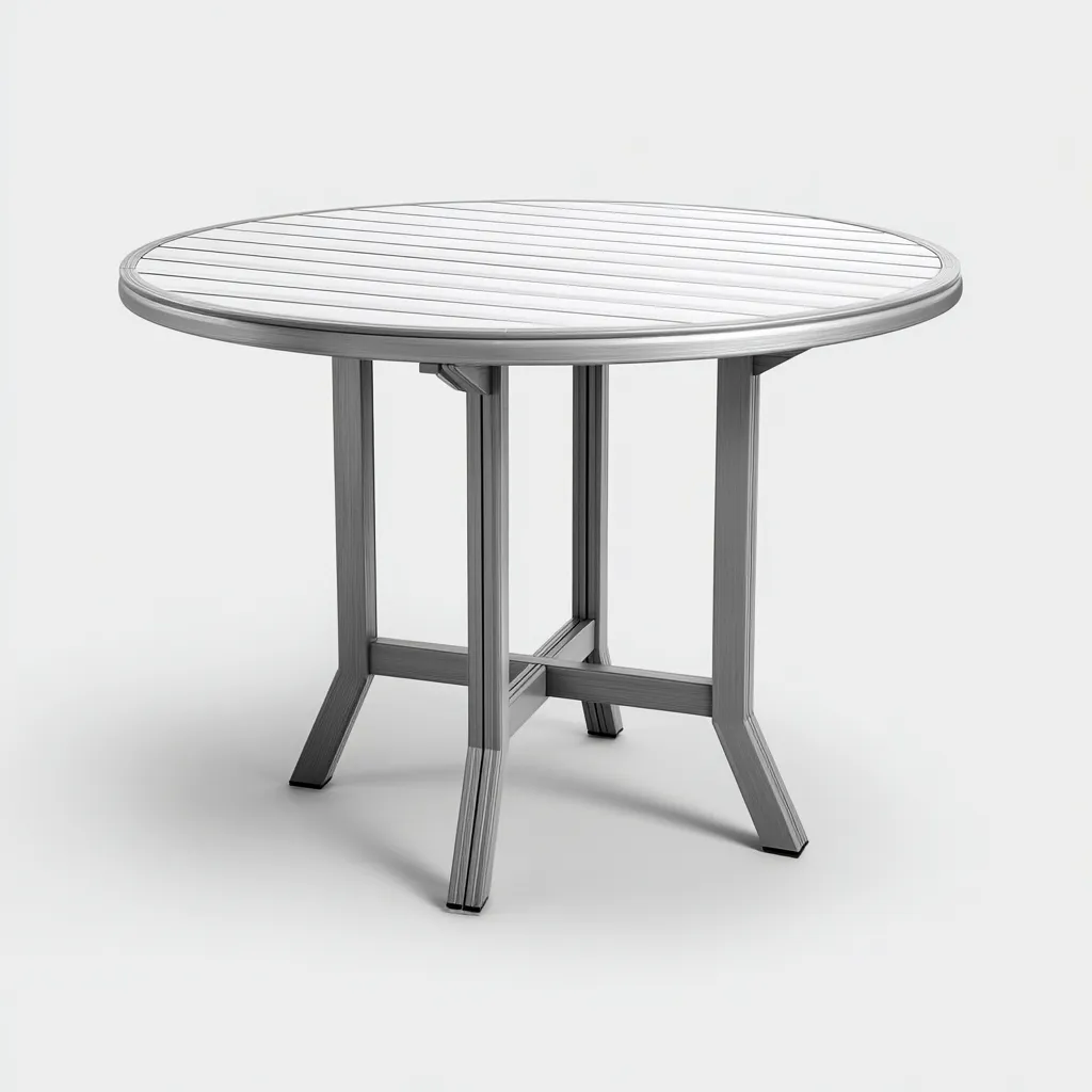 Tavolo Da Giardino Alluminio 85X85X75 Cm – Grigio – Adatto Per Esterni – Design Moderno-Padovae