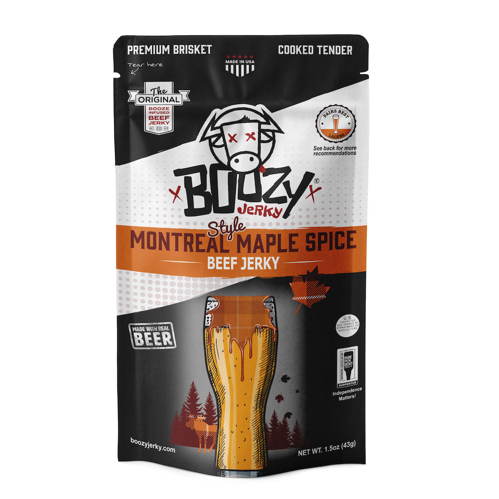 Montreal Maple Spice Boozy Jerky | Lager-Infused, Bold & Sweet