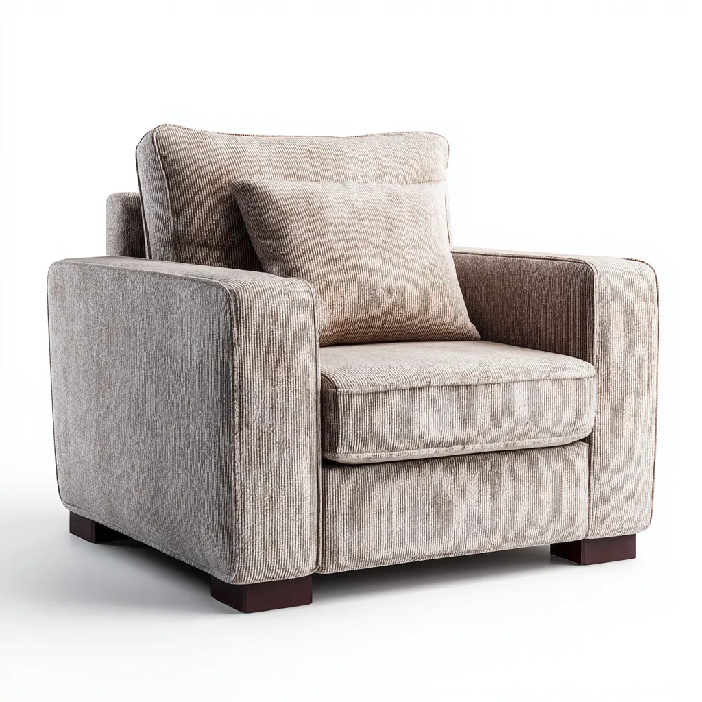 Fauteuil en tissu 102x95x90 cm - marron clair - design contemporain pour salon-Styleixe