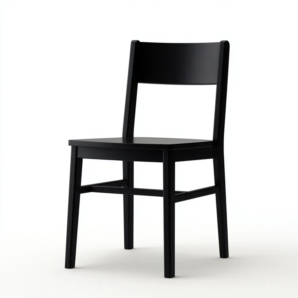 Chaise de salle à manger en bois 45x45x85 cm - noir - adaptée à la salle à manger - style minimaliste-Styleixe