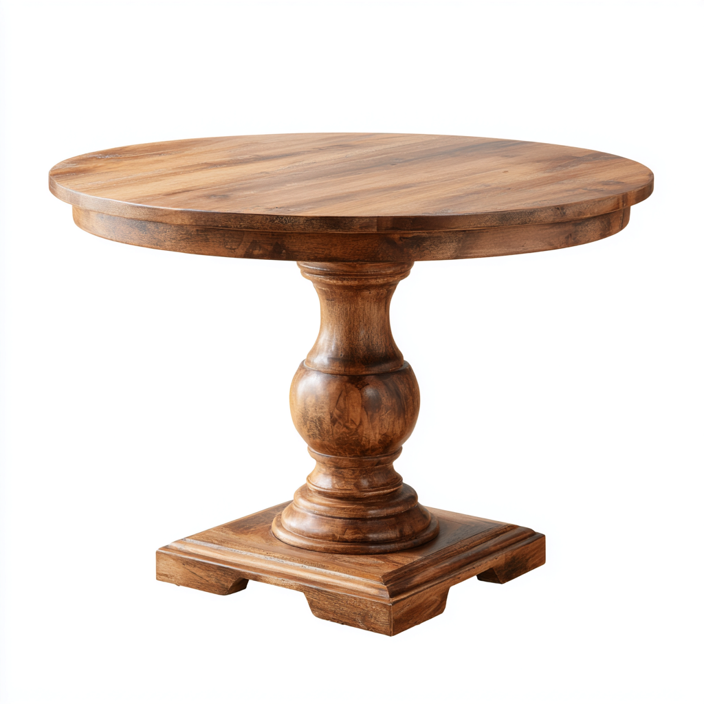 Table à manger bois massif 105x105x76 cm - bois naturel - design classique - adapté à la salle à manger-Styleixe