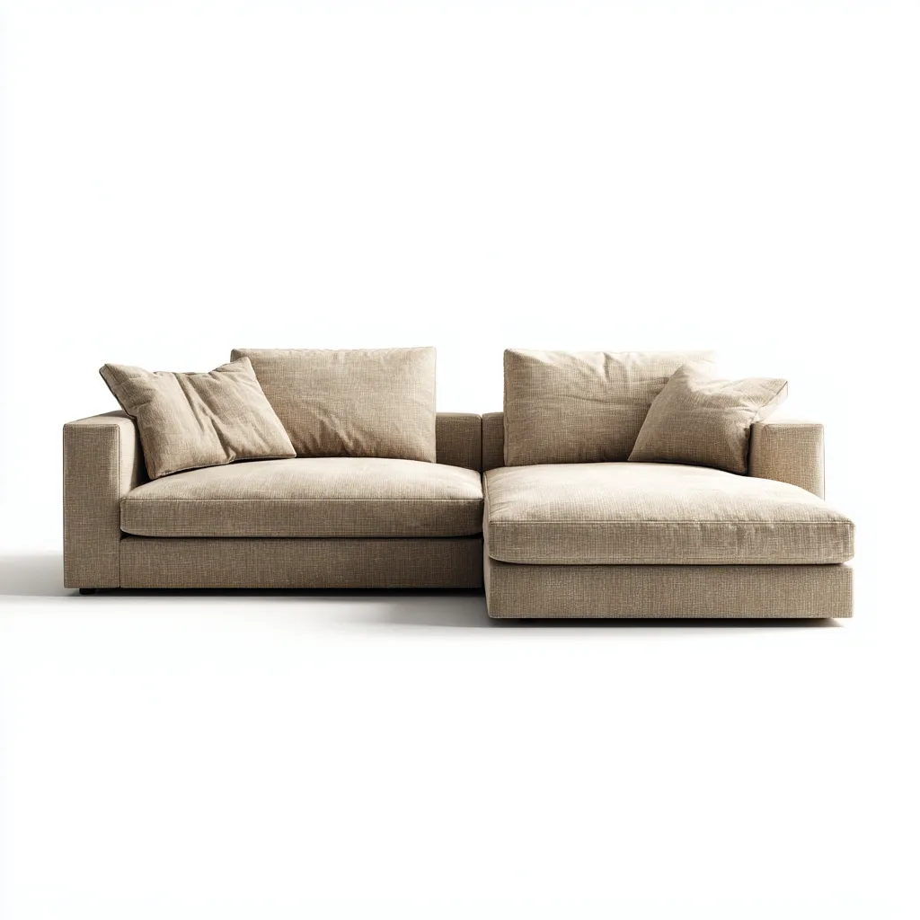 Canapé d'angle tissu 295x172x85 cm - beige - adapté au salon - design moderne-Styleixe