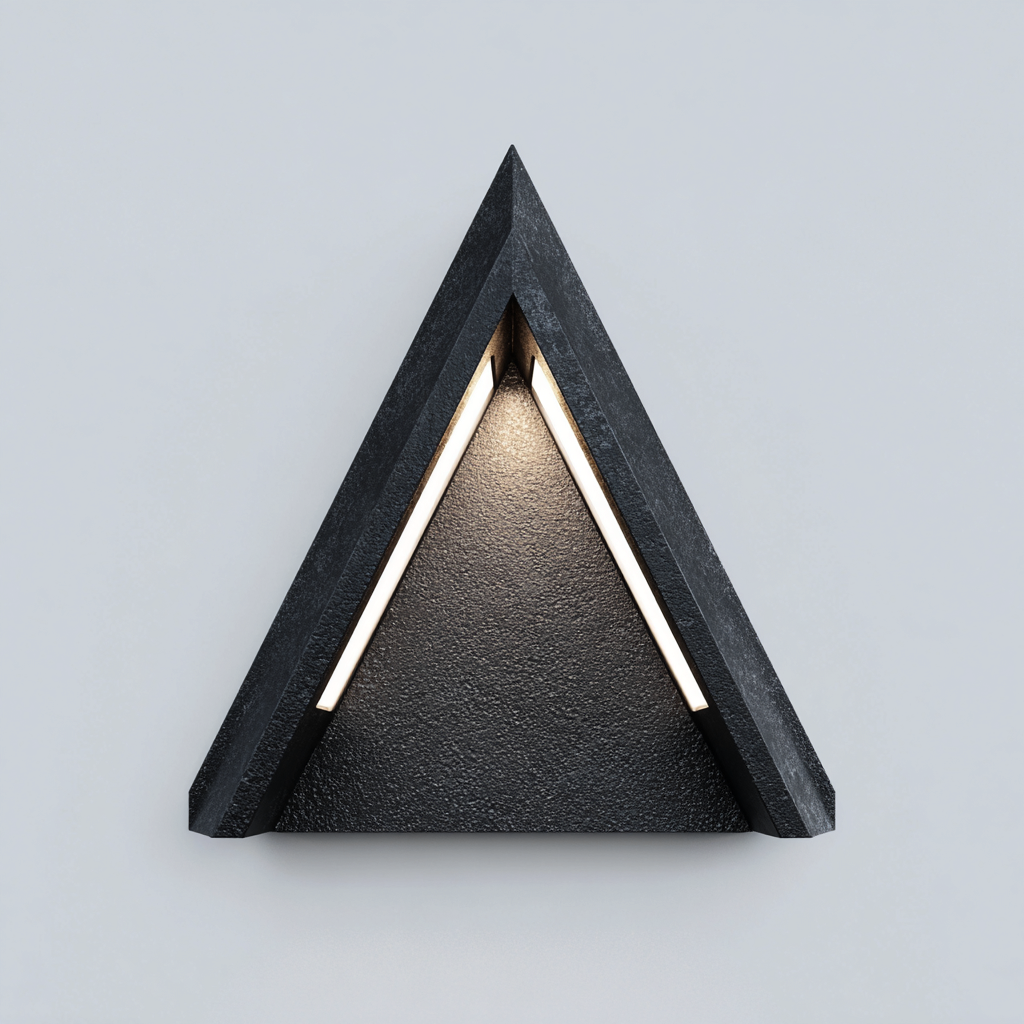 Applique murale - métal - 24x6x22 cm - noir - pour intérieur et extérieur - design moderne géométrique-Styleixe