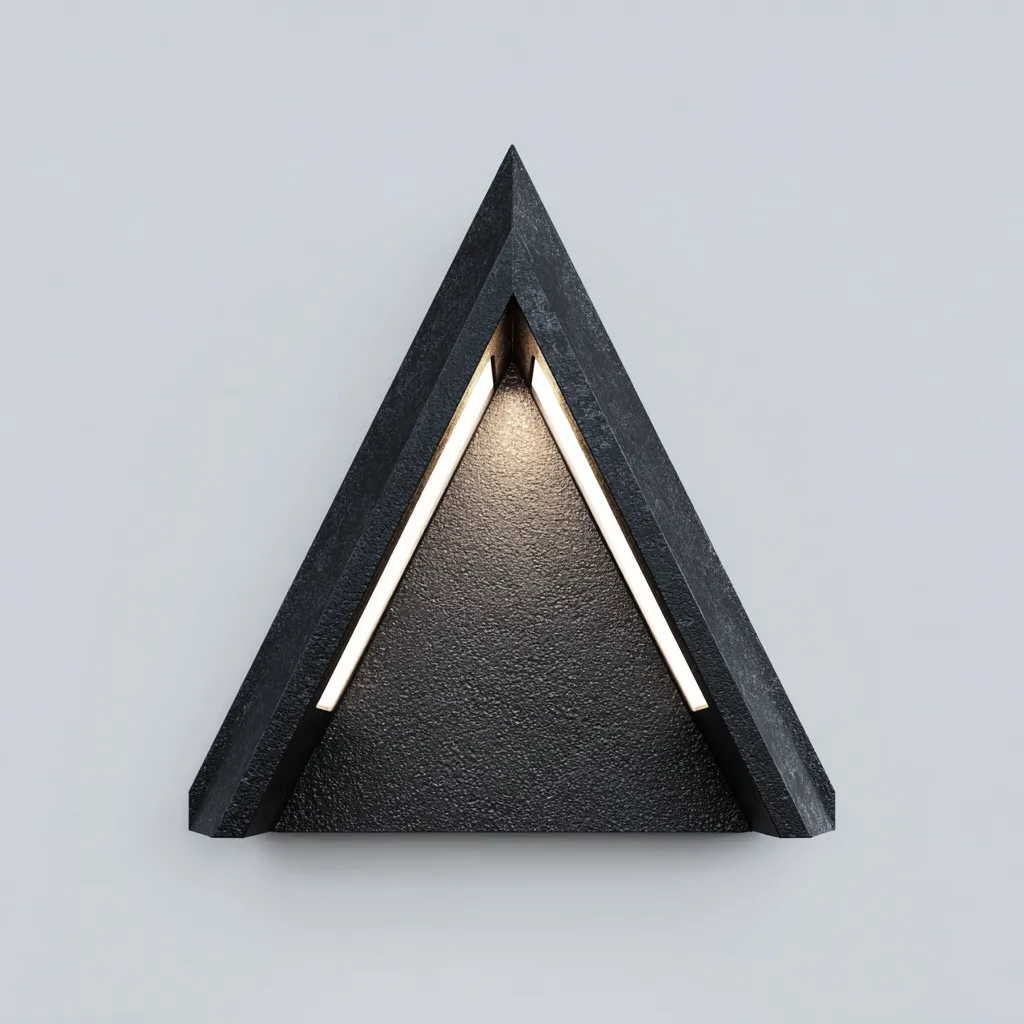 Applique murale - métal - 24x6x22 cm - noir - pour intérieur et extérieur - design moderne géométrique-Styleixe