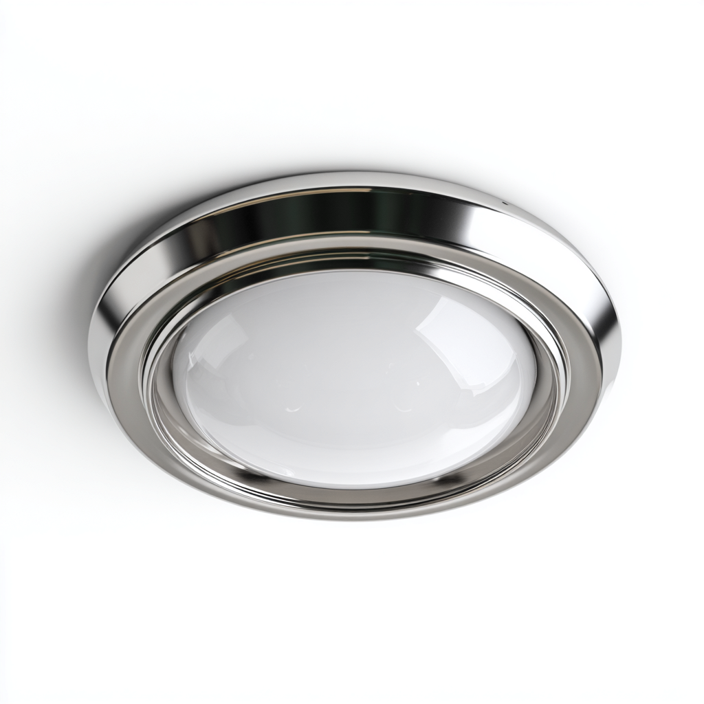 Plafonnier métal verre 25x25x8 cm argent blanc - design moderne pour intérieur-Styleixe