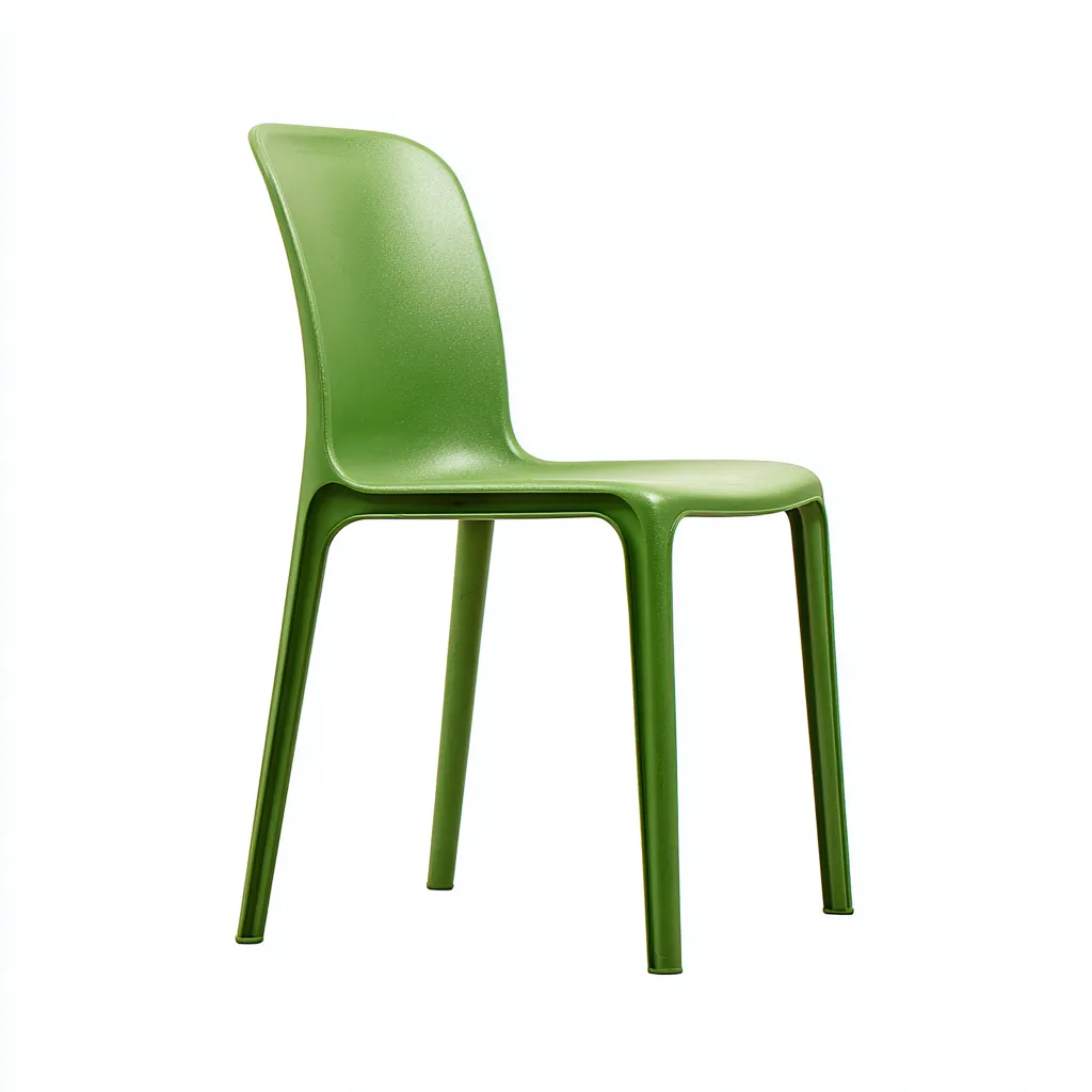 Chaise de salle à manger plastique 44x50x82 cm - vert - adaptée à la salle à manger - style moderne-Styleixe