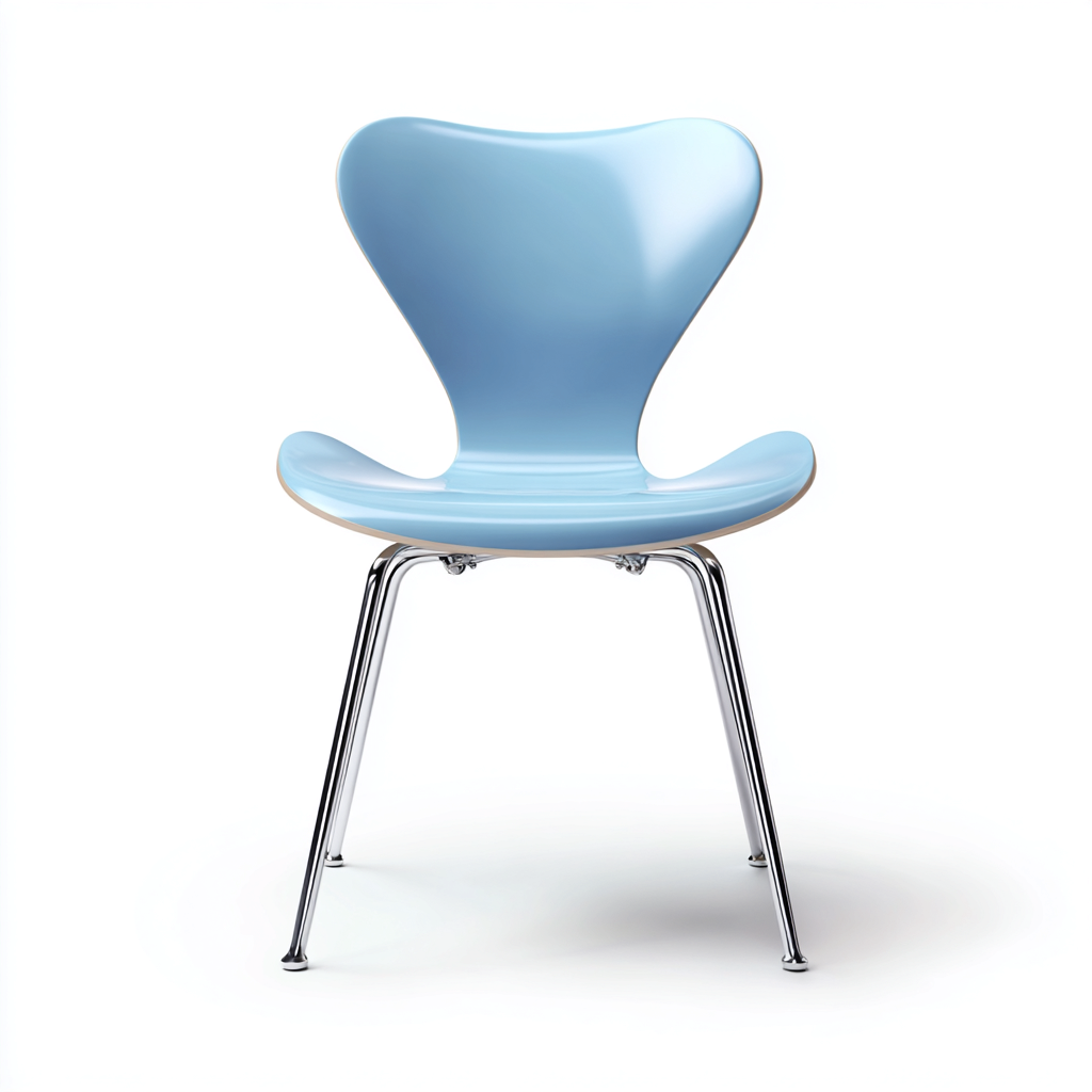 Chaise de salle à manger plastique et métal 46x50x80 cm - bleu clair - adaptée à la salle à manger - style moderne-Styleixe