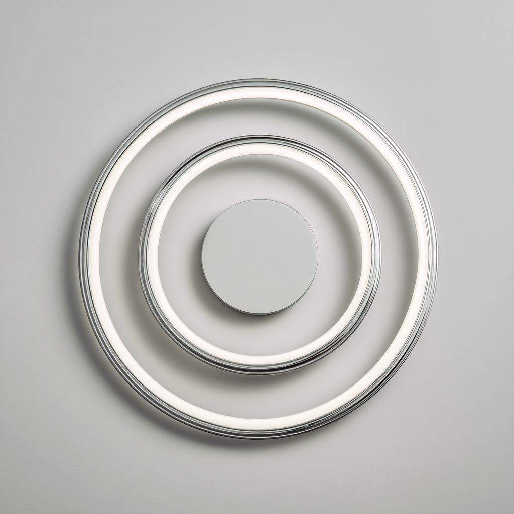 Plafonnier métal 45x45x6 cm chrome - design moderne pour intérieur-Styleixe