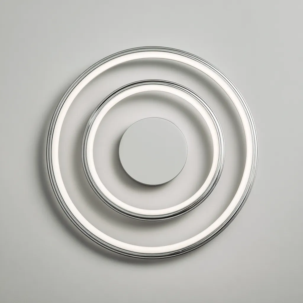 Plafonnier métal 45x45x6 cm chrome - design moderne pour intérieur-Styleixe