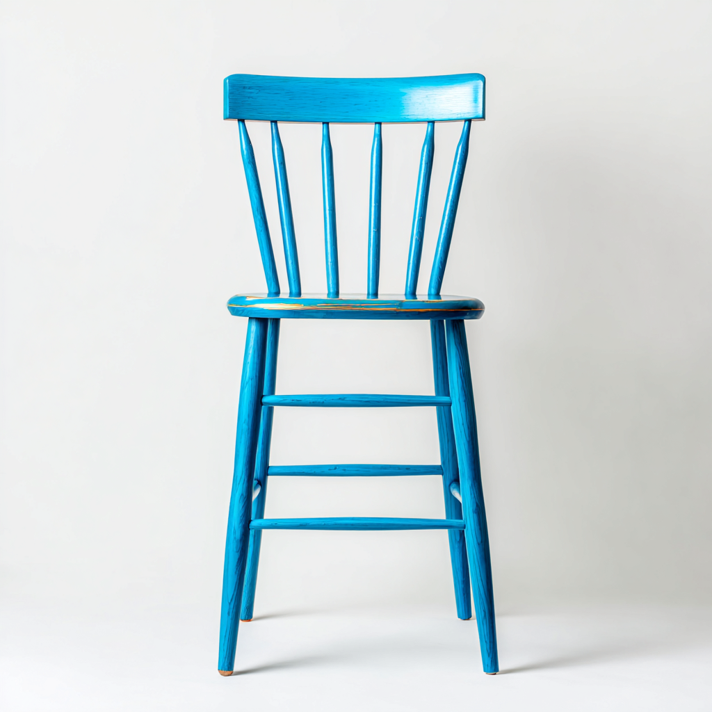 Tabouret de bar bois 45x45x95 cm - bleu - design classique pour salle à manger-Styleixe