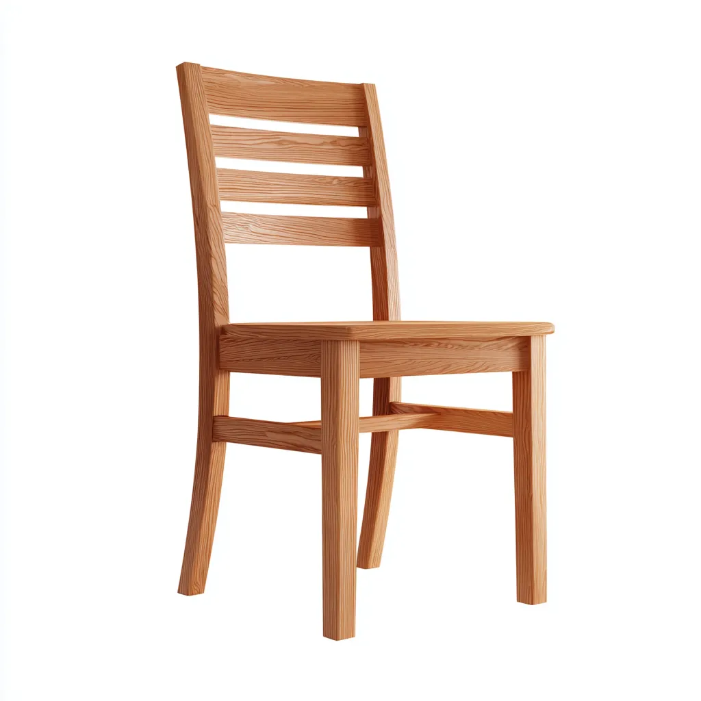 Chaise de salle à manger en bois 45x48x88 cm - bois clair - adaptée à la salle à manger - style classique-Styleixe