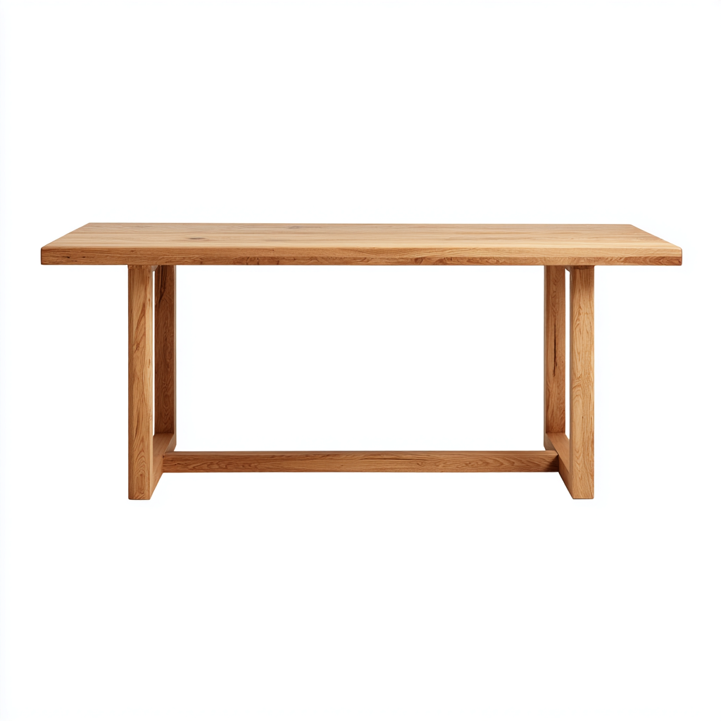 Table à manger bois massif 180x85x76 cm - bois naturel - design moderne - adapté à la salle à manger-Styleixe